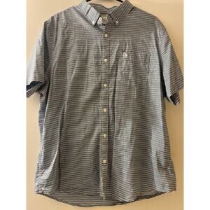 Original Penguin Mens XL Polo‎ Shirt By Munsingwear Stripe Cotton Short Sleeve